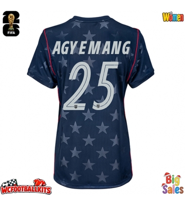 United States Patrick Agyemang #25 Replica Away Stadium Shirt for Women World Cup 2026 Short Sleeve